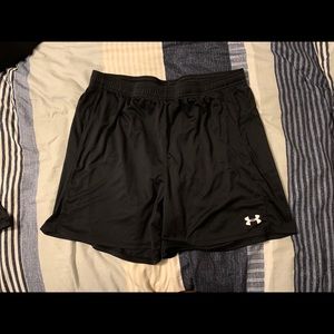 Black under armor heat gear shorts